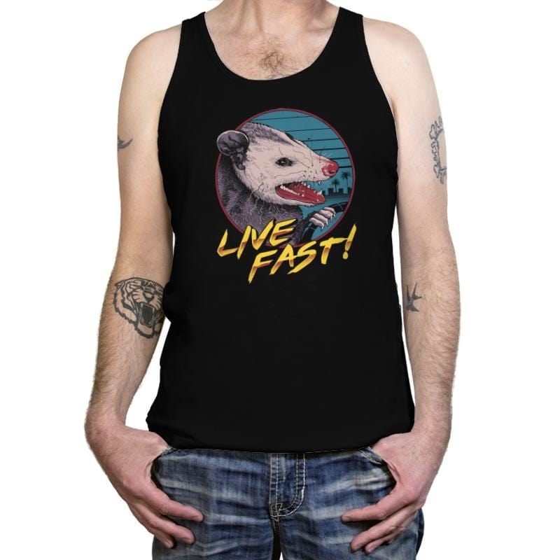 Live Fast! - Tanktop Tanktop RIPT Apparel X-Small / Black