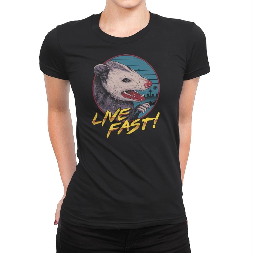 Live Fast! - Womens Premium T-Shirts RIPT Apparel Small / Black