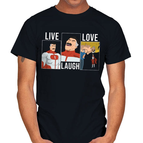 Live Laugh Love Omni - Shirt Club - Mens T-Shirts RIPT Apparel Small / Black