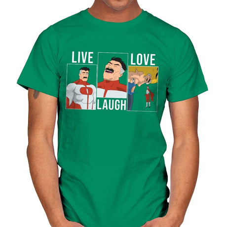 Live Laugh Love Omni - Shirt Club - Mens T-Shirts RIPT Apparel Small / Kelly