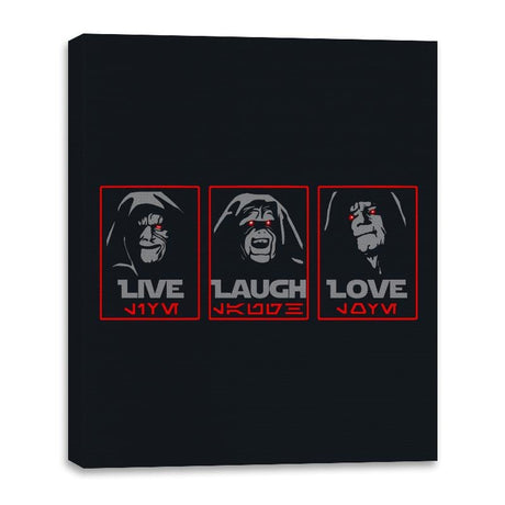 Live, Laugh, Love The Empire - Canvas Wraps Canvas Wraps RIPT Apparel 16x20 / Black