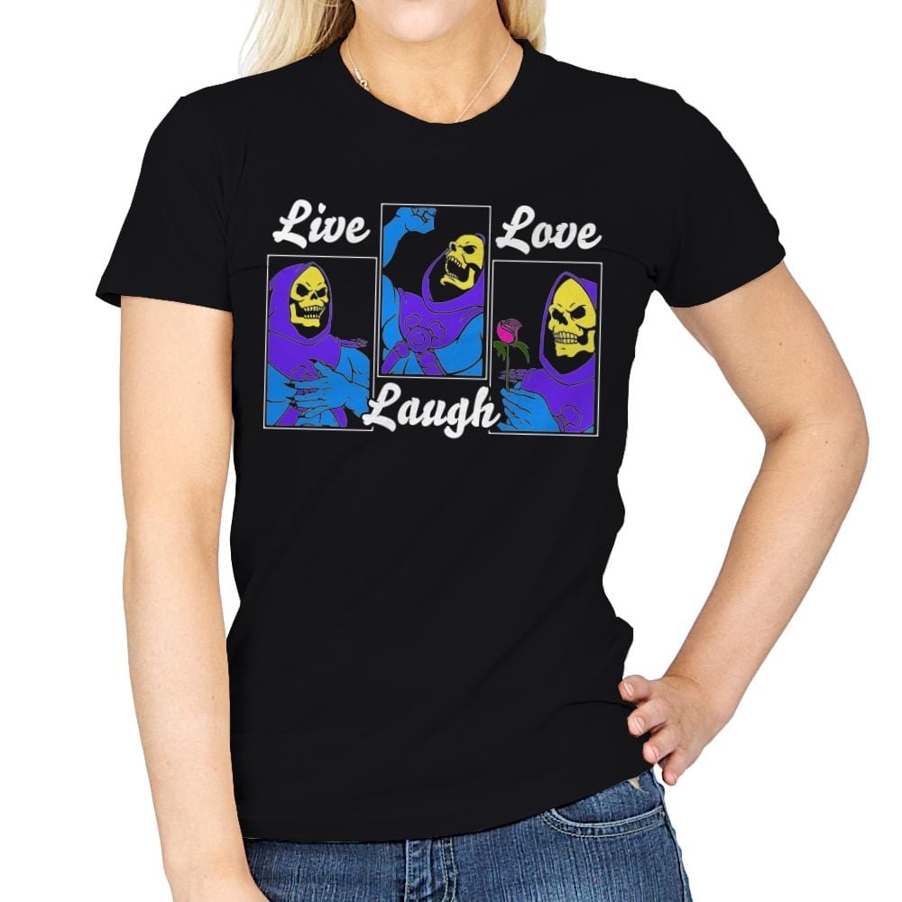 Live, Laugh, Love - Womens T-Shirts RIPT Apparel Small / Black