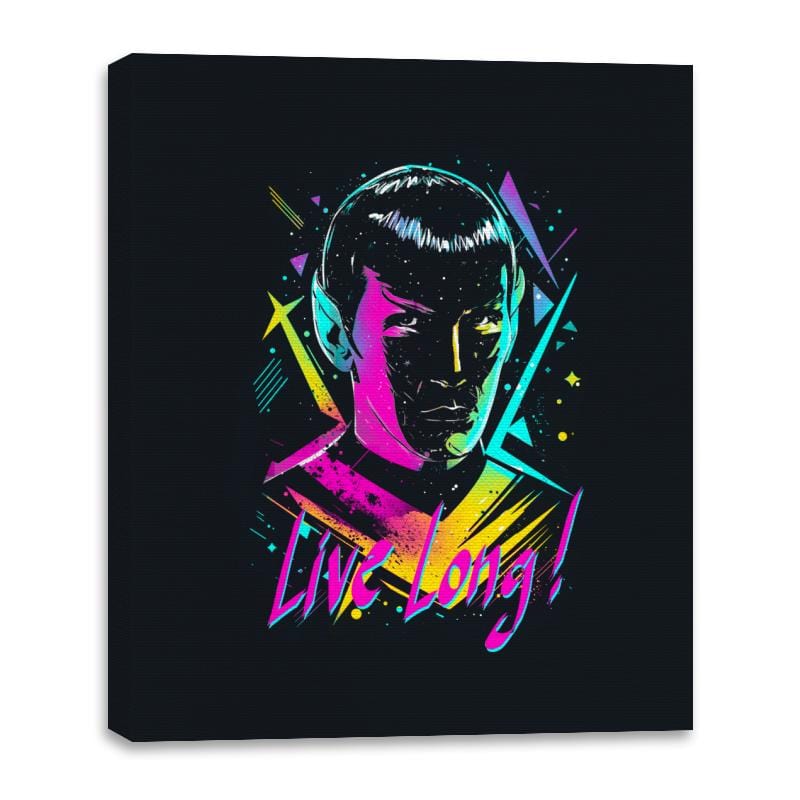 Live Long! - Canvas Wraps Canvas Wraps RIPT Apparel 16x20 / Black