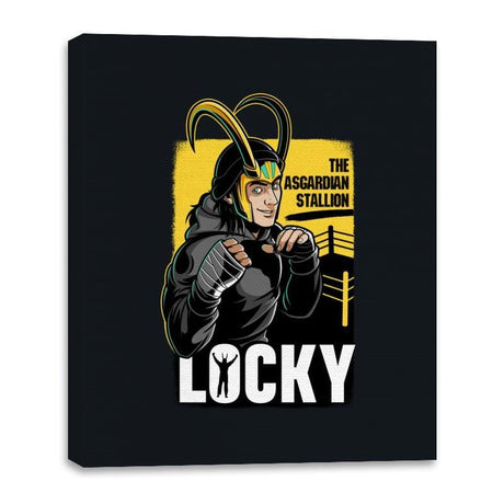 Locky - Canvas Wraps Canvas Wraps RIPT Apparel 16x20 / Black