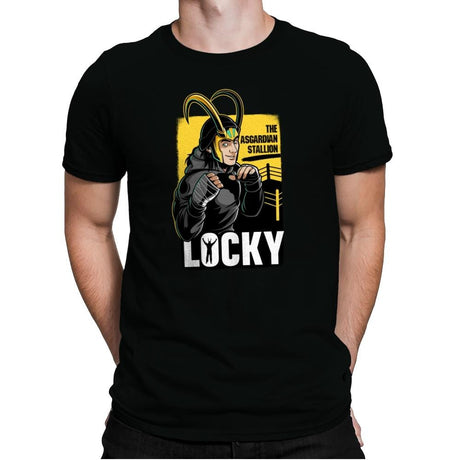 Locky - Mens Premium T-Shirts RIPT Apparel Small / Black