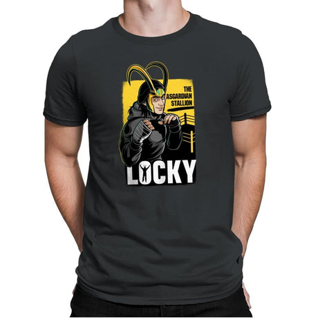 Locky - Mens Premium T-Shirts RIPT Apparel Small / Heavy Metal