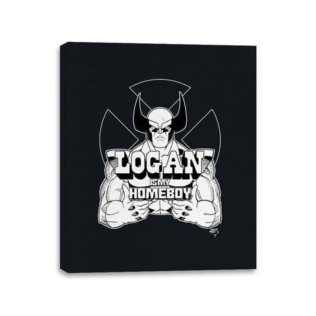 Logan is My Homeboy - Canvas Wraps Canvas Wraps RIPT Apparel 11x14 / Black