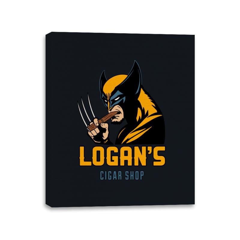 Logan’s Cigar Shop.  - Canvas Wraps Canvas Wraps RIPT Apparel 11x14 / Black