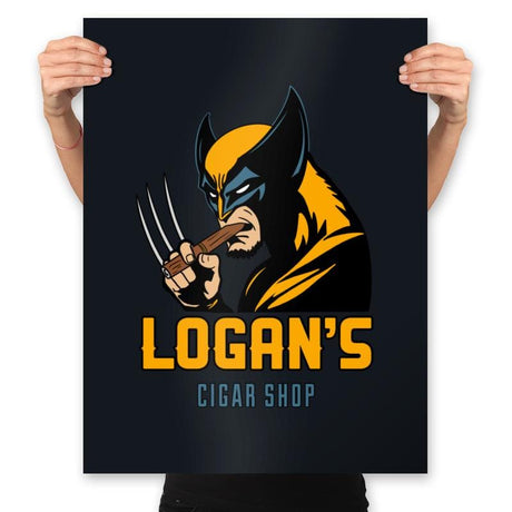 Logan’s Cigar Shop.  - Prints Posters RIPT Apparel 18x24 / Black