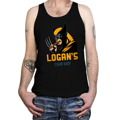 Logan’s Cigar Shop.  - Tanktop Tanktop RIPT Apparel X-Small / Black