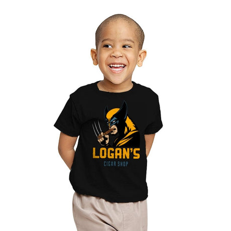 Logan’s Cigar Shop.  - Youth T-Shirts RIPT Apparel X-small / Black