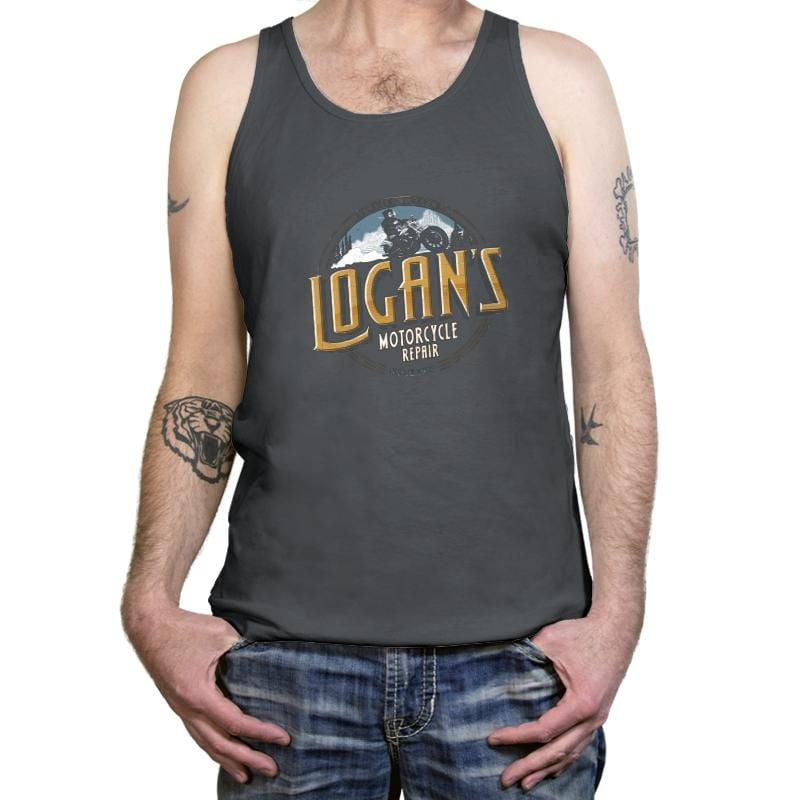 Logan's Motorcycle Repair - Tanktop Tanktop RIPT Apparel X-Small / Asphalt