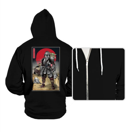 Lone Ronin and Cub - Hoodies Hoodies RIPT Apparel Small / Black