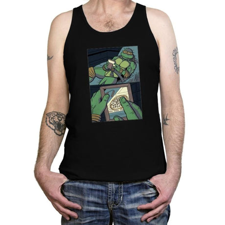 Longing For Pizza - Tanktop Tanktop RIPT Apparel X-Small / Black