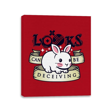 Looks Can Be Deceiving - Canvas Wraps Canvas Wraps RIPT Apparel 11x14 / Red