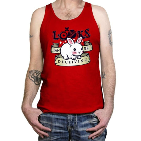 Looks Can Be Deceiving - Tanktop Tanktop RIPT Apparel X-Small / Red