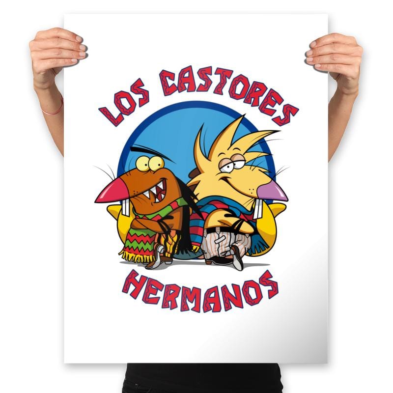 Los Castores Hermanos - Prints Posters RIPT Apparel 18x24 / White