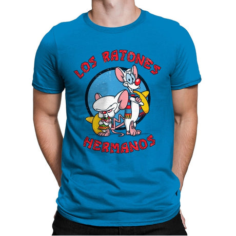 Los Ratones Hermanos - Mens Premium T-Shirts RIPT Apparel Small / Turqouise