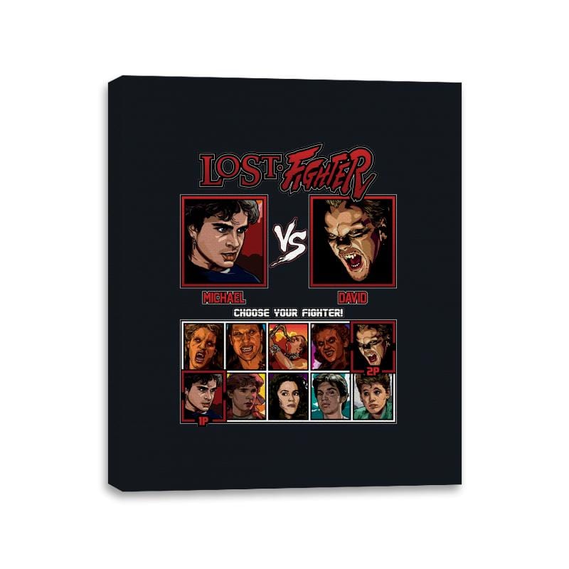 Lost Fighter - Canvas Wraps Canvas Wraps RIPT Apparel 11x14 / Black