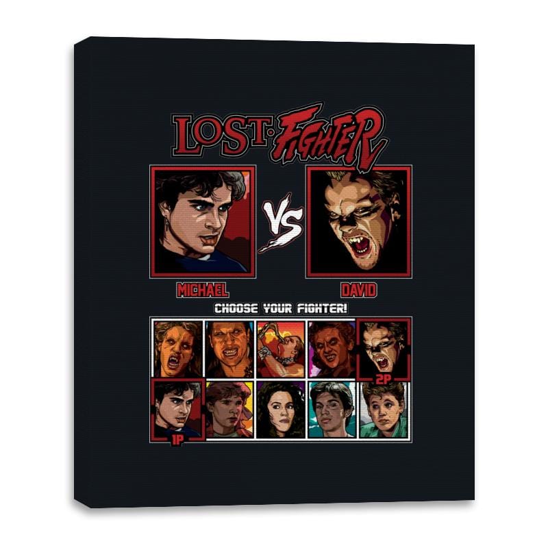 Lost Fighter - Canvas Wraps Canvas Wraps RIPT Apparel 16x20 / Black