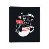 Love Death and Coffee - Canvas Wraps Canvas Wraps RIPT Apparel 11x14 / Black