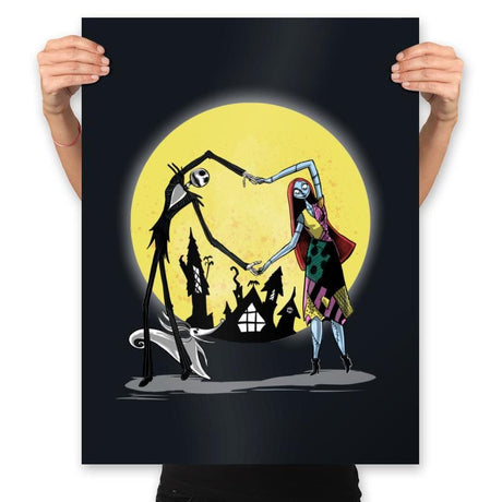 Love in Halloween Town - Prints Posters RIPT Apparel 18x24 / Black