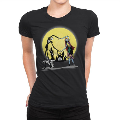 Love in Halloween Town - Womens Premium T-Shirts RIPT Apparel Small / Black