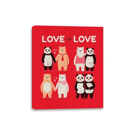 Love Is Love  - Canvas Wraps Canvas Wraps RIPT Apparel 8x10 / Red