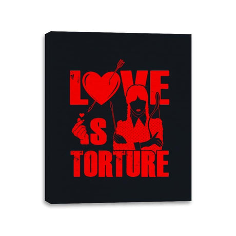 Love is Torture - Canvas Wraps Canvas Wraps RIPT Apparel 11x14 / Black