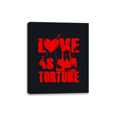 Love is Torture - Canvas Wraps Canvas Wraps RIPT Apparel 8x10 / Black