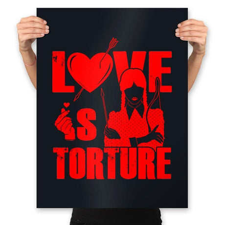 Love is Torture - Prints Posters RIPT Apparel 18x24 / Black