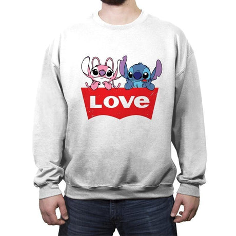 LOVE Jeans - Crew Neck Sweatshirt Crew Neck Sweatshirt RIPT Apparel Small / White