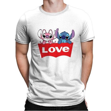 LOVE Jeans - Mens Premium T-Shirts RIPT Apparel Small / White