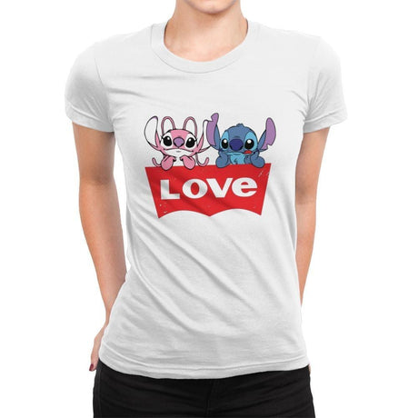 LOVE Jeans - Womens Premium T-Shirts RIPT Apparel Small / White