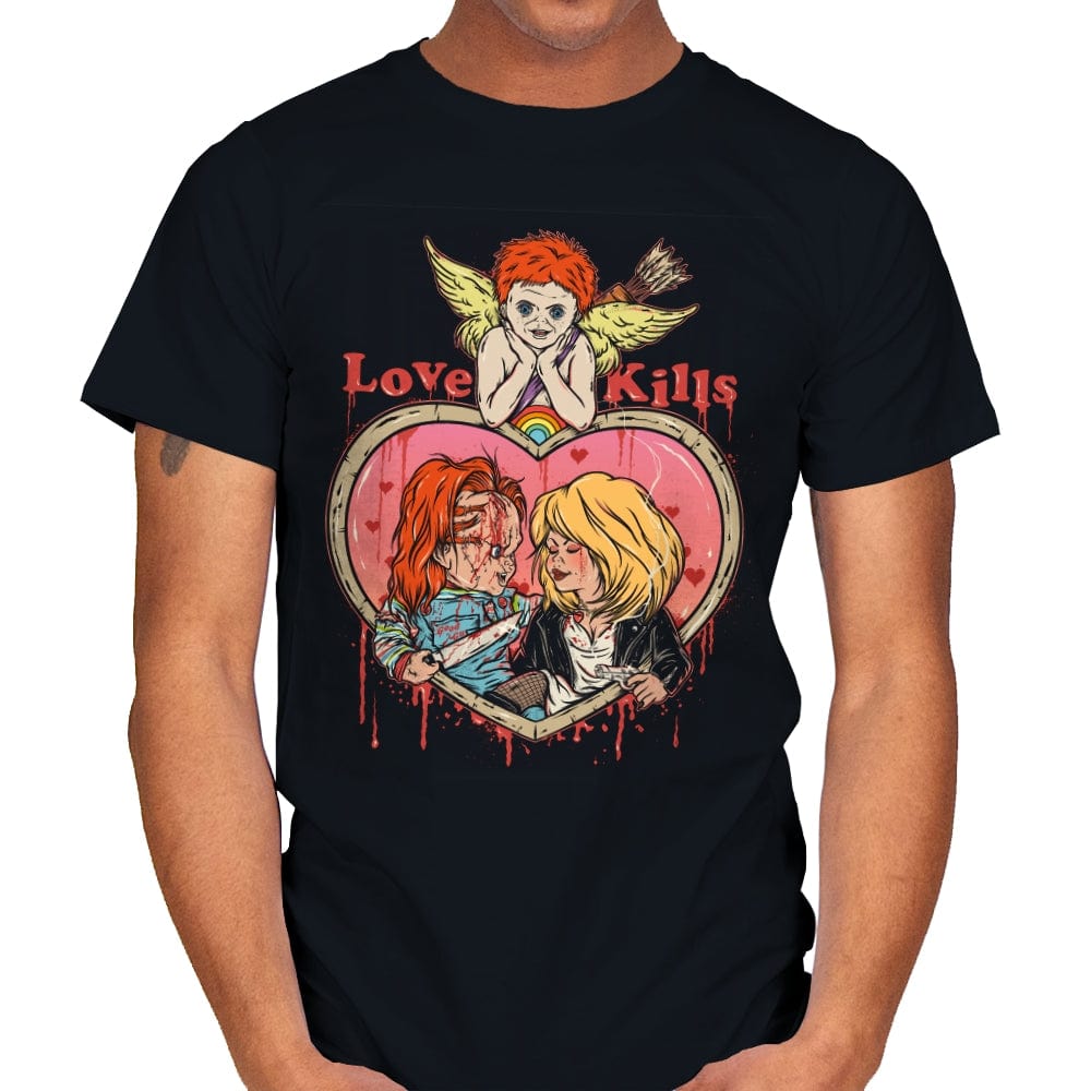 Love Kills - Mens T-Shirts RIPT Apparel Small / Black