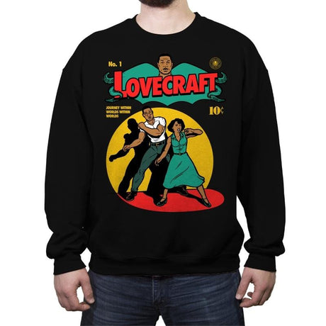 Lovecraft Comic - Crew Neck Sweatshirt Crew Neck Sweatshirt RIPT Apparel Small / Black