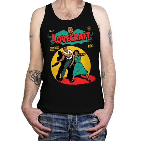 Lovecraft Comic - Tanktop Tanktop RIPT Apparel X-Small / Black