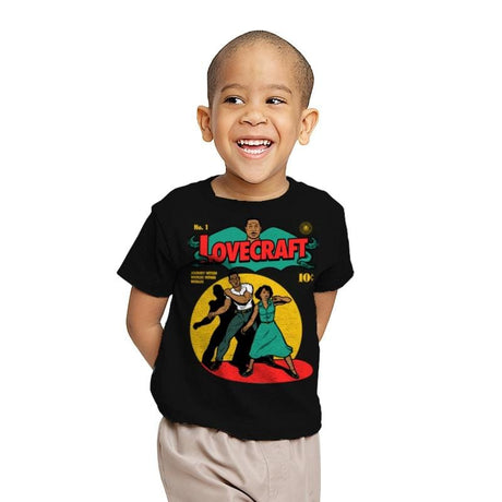 Lovecraft Comic - Youth T-Shirts RIPT Apparel X-small / Black