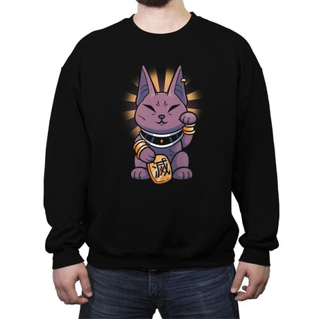 Lucky Beerus - Crew Neck Sweatshirt Crew Neck Sweatshirt RIPT Apparel Small / Black