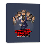 M Scott Saves The Work - Canvas Wraps Canvas Wraps RIPT Apparel 16x20 / Navy