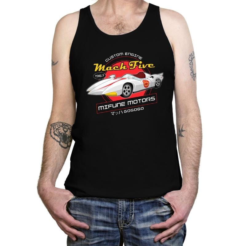 Mach 5 - Mifune Motors - Tanktop Tanktop RIPT Apparel X-Small / Black