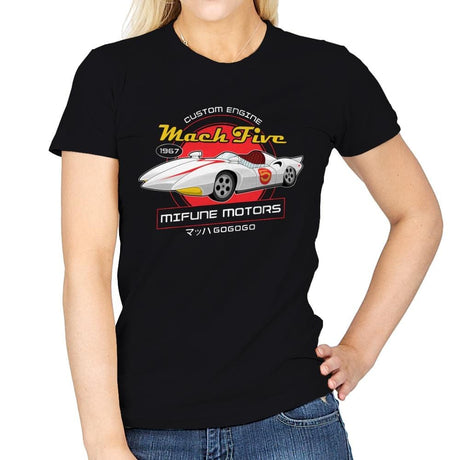 Mach 5 - Mifune Motors - Womens T-Shirts RIPT Apparel Small / Black