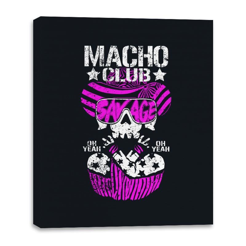 Macho Club  - Canvas Wraps Canvas Wraps RIPT Apparel 16x20 / Black