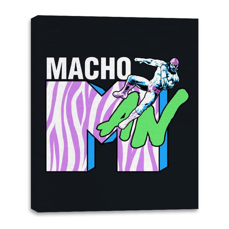 Macho TV - Canvas Wraps Canvas Wraps RIPT Apparel 16x20 / Black