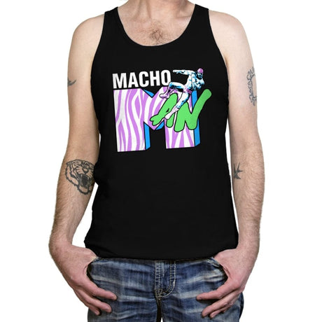 Macho TV - Tanktop Tanktop RIPT Apparel X-Small / Black