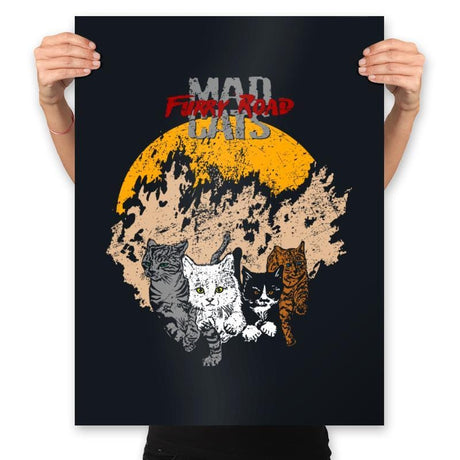 Mad Cats - Prints Posters RIPT Apparel 18x24 / Black