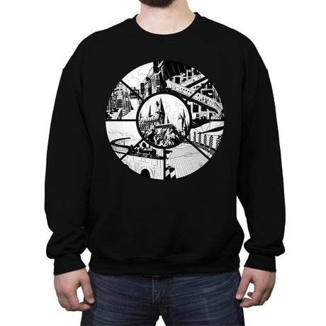 Magical Places - Crew Neck Sweatshirt Crew Neck Sweatshirt RIPT Apparel Small / Black