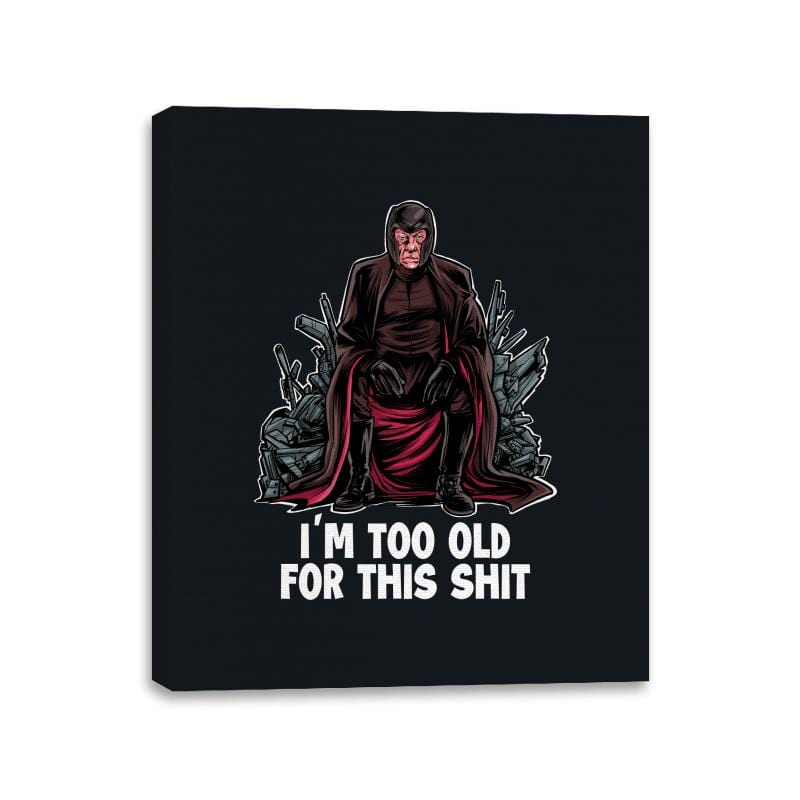 Magneto is Too Old - Canvas Wraps Canvas Wraps RIPT Apparel 11x14 / Black