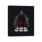 Magneto is Too Old - Canvas Wraps Canvas Wraps RIPT Apparel 11x14 / Black