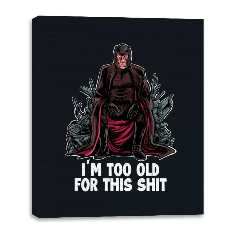 Magneto is Too Old - Canvas Wraps Canvas Wraps RIPT Apparel 16x20 / Black